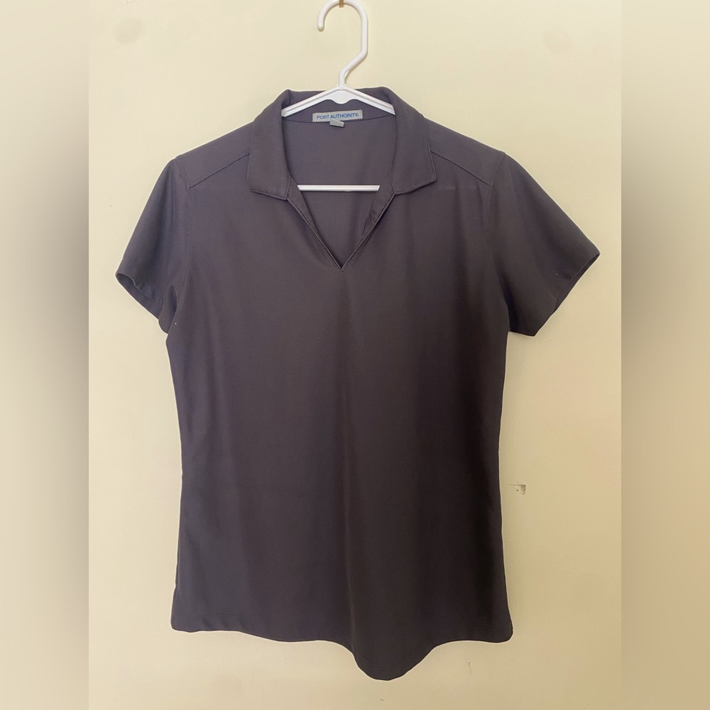 Port Authority woman’s NWOT grey polo